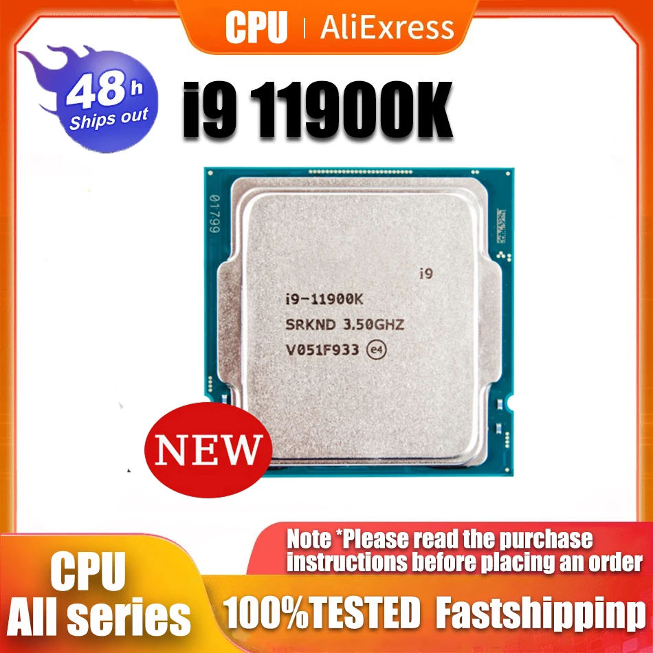 Nuovo Processore Cpu Intel Core I9 11900K 3.5Ghz A Otto Core A 16 Thread L3 = 16Mb 125W Lga 1200 Sigillato Ma Senza Dispositivo Di Raffreddamento