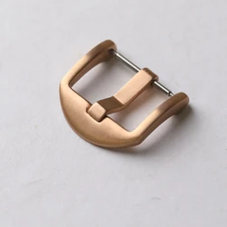 Premium Brushed Matte Buckle in Stainless Steel - Silver, Black, and Rose Gold Finish - 24mm (Rose gold buckle)