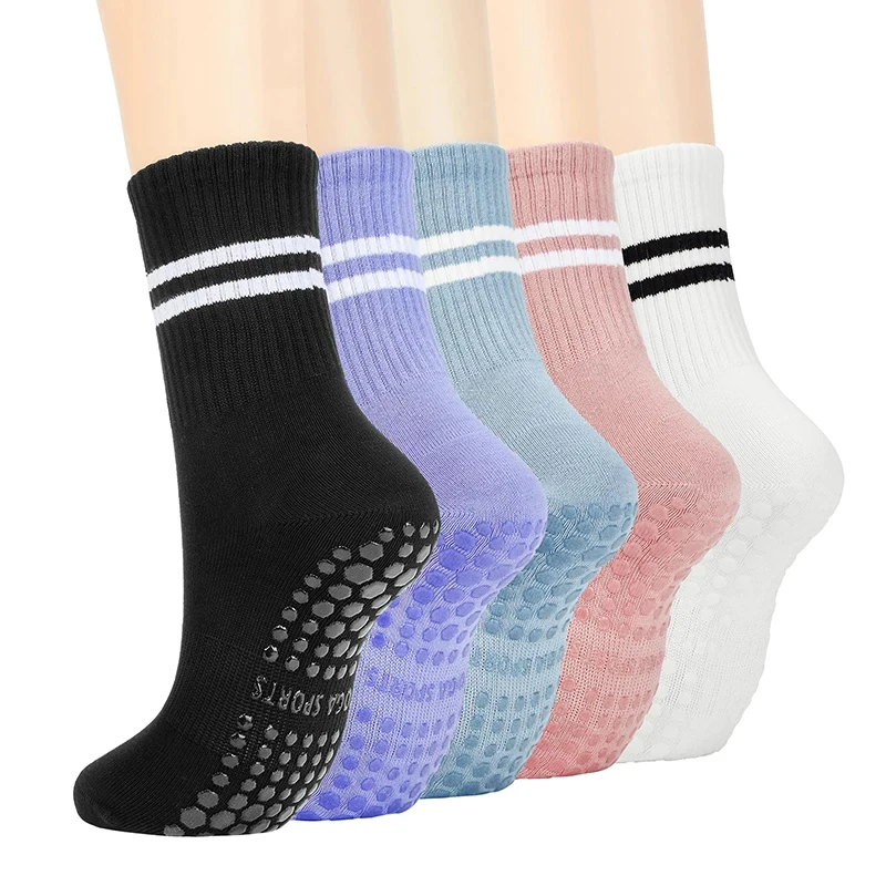 Buy Wholesale China Premium Cotton Non Skid Barre Yoga Socks Women