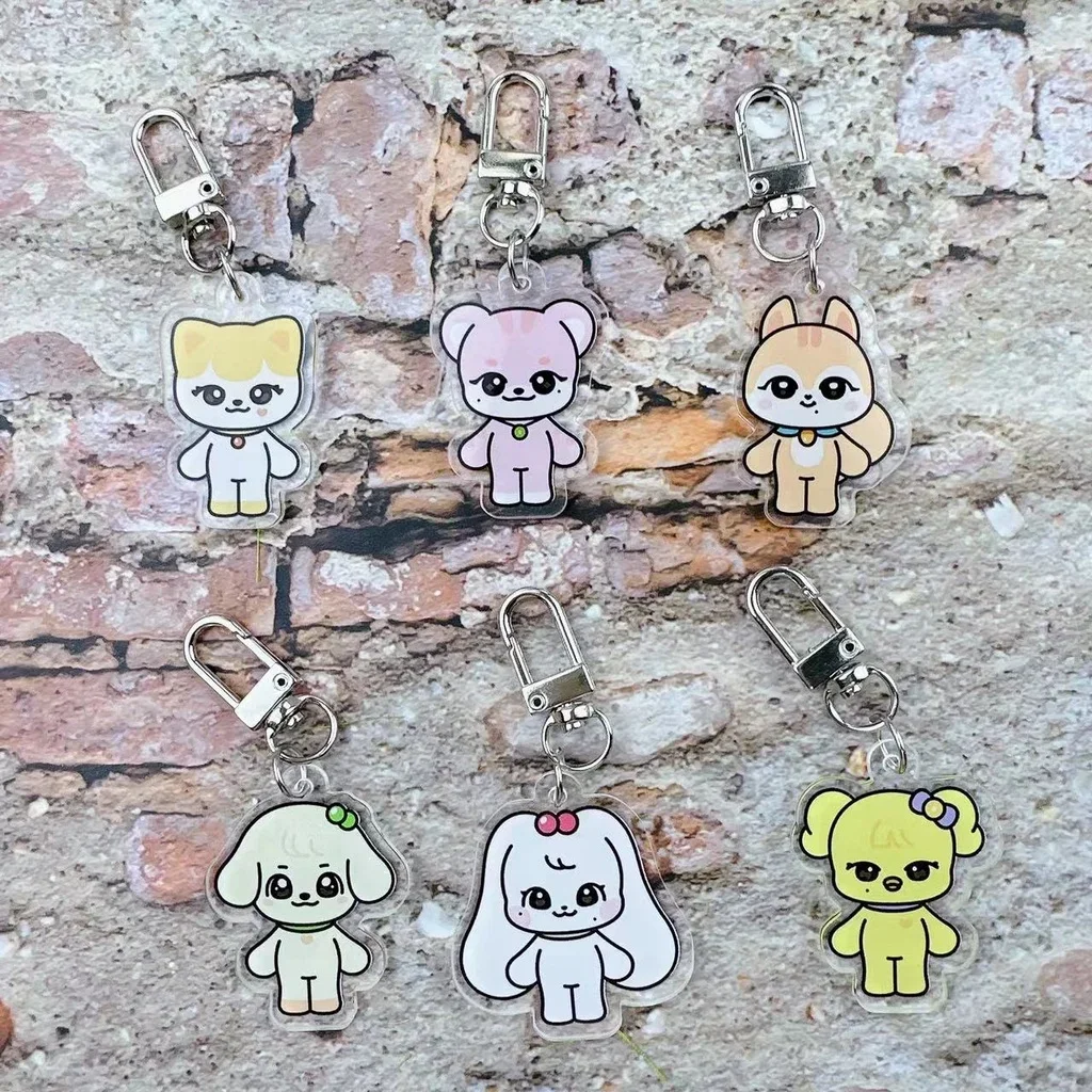 

Двусторонний акриловый брелок с принтом Kpop Idol IVE, милый мультяшный Брелок с подвеской