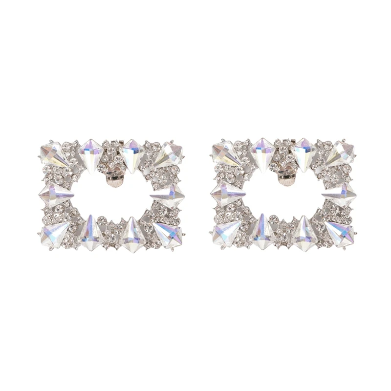 

2Pcs Shoe Rhinestone Charm Women Crystal Shoe Clip Decoration Bridal Shoes Rhinestone Accessories