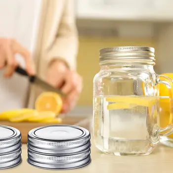 100 Pieces Canning Jar Lids And Bands Set 1
