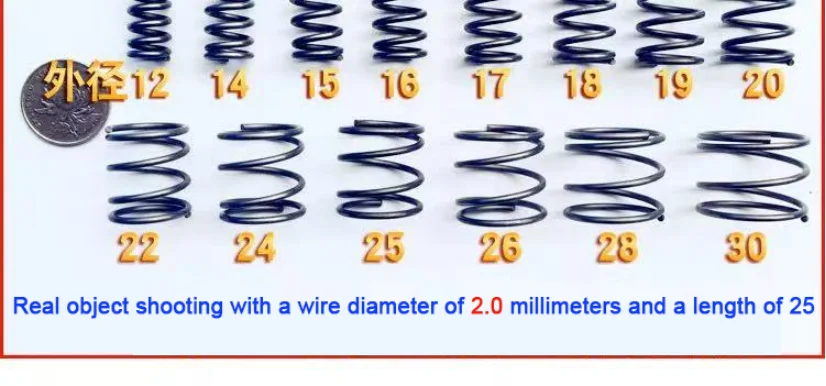Drahtdurchmesser: 1,5 mm, Edelstahl 304, Mikro, kleine Druckfeder, Stoßdämpferfeder, Druckrückholfeder, anpassbar – Detail 14