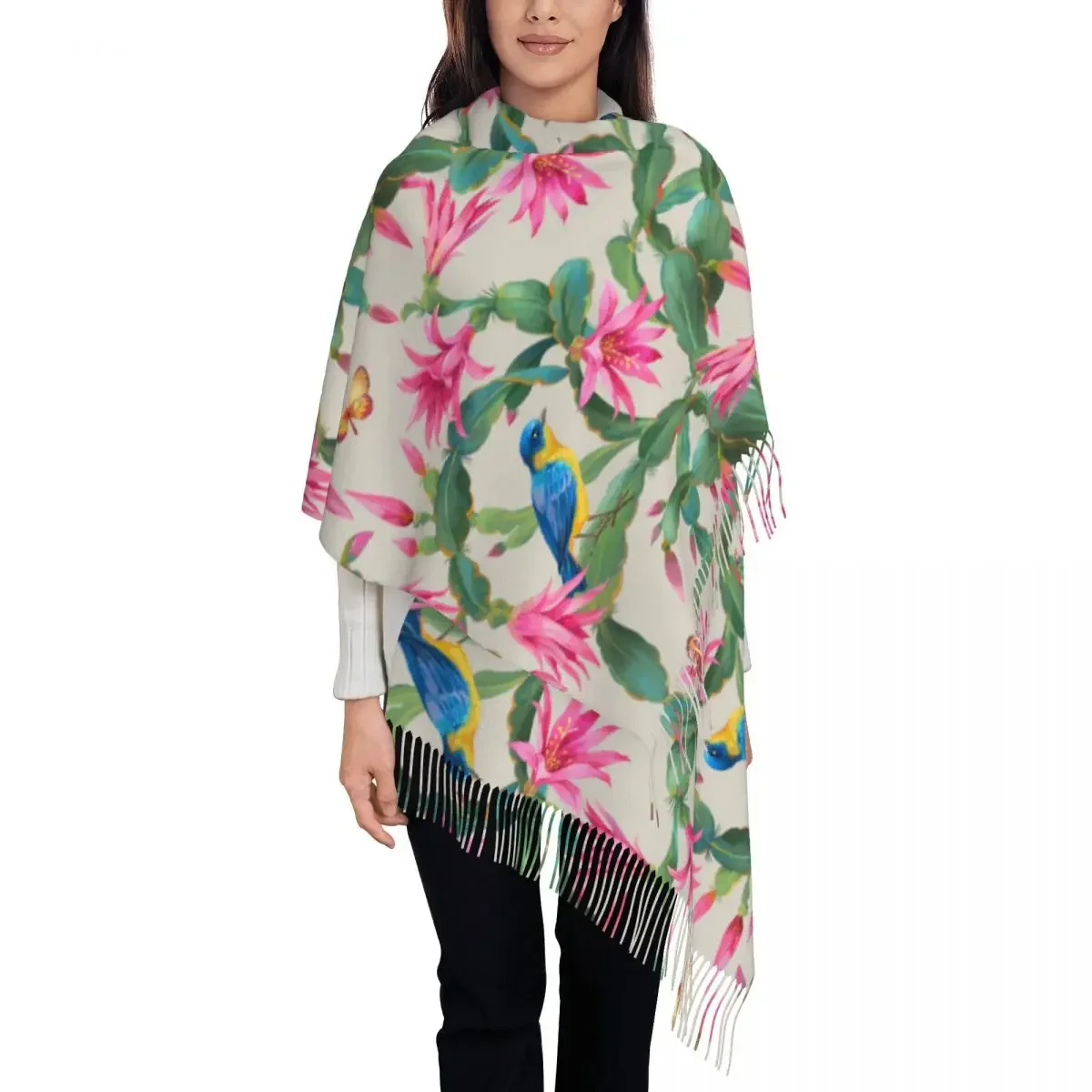 

Cactus Flowers Colorful Birds Shawls and Wraps for Evening Dresses Womens Shawls Wraps Dressy Shawls and Wraps for Evening Wear