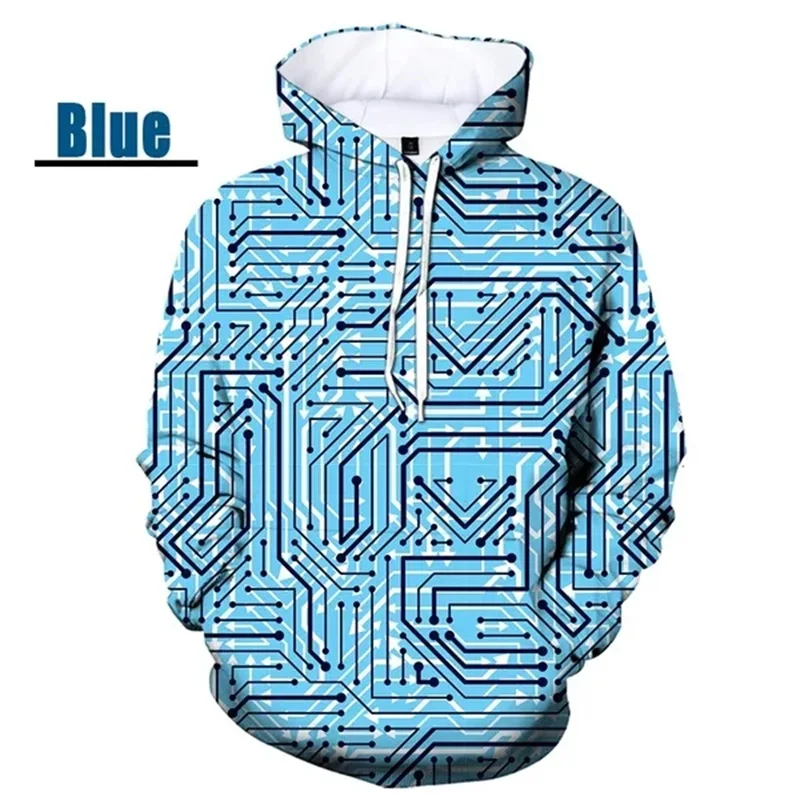 thumbnail image 1 of Sudadera con capucha para hombre y mujer, con estampado completo de circuito, cuello redondo, informal, de talla grande, para otoño e invierno, 1 of 5