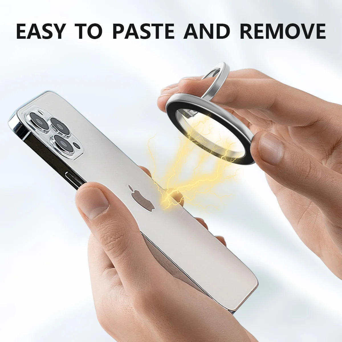 

Magnetic Suction Phone Ring Holder Suitable for iPhone 12/13/14/15 Magnetic Suction Ring Lazy Metal Rotatable Phone Holder