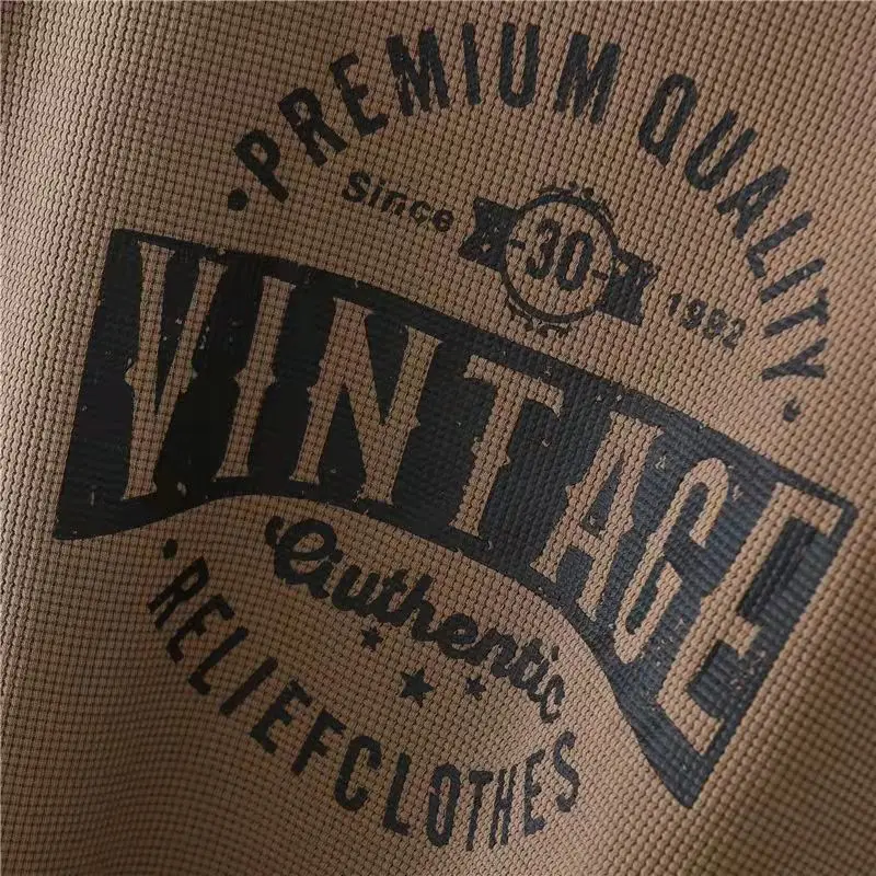 Spring Autumn Vintage Printing Letter Hoodies Long Sleeve O-Neck Loose All-match Solid Pullovers Casual Fashion Women Clothing