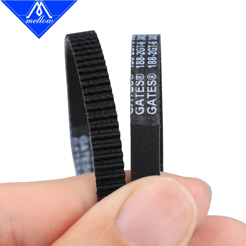 Mellow 고온 저항 Voron 2.4 3D 프린터, 타이밍 벨트 루프, EPDM GATES-188-2GT 기어 동기 벨트, GT2 폭 6mm