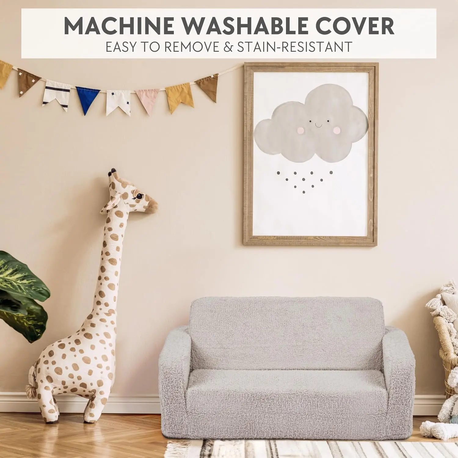 Durable children's sofas and chairs, suitable for fun playtime or comfortable rest, easy to unfold 4