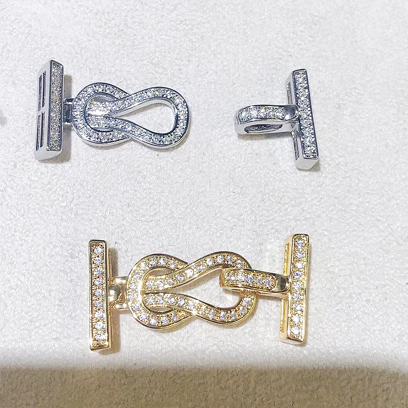 30*15mm Gold plated Cubic Zircon CZ Micro Pave