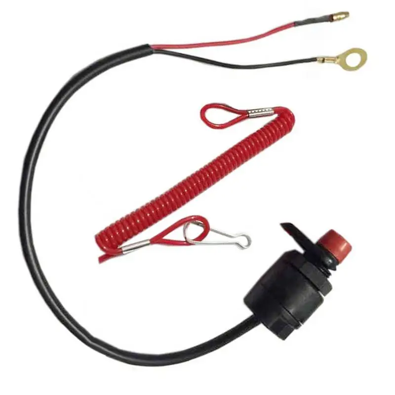 

Universal Boat Outboard Engine Stop Switch Motor Lanyard Urgent Stop Switch Practical For Outboard Motors Lawnmowers Motorcycles