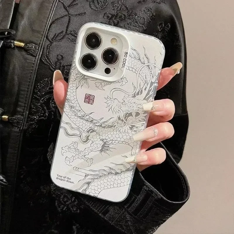 Dragon Print Matte IMD Hard Shell Case Cover