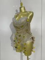 2025 New Luxury Sparkly Diamond Sexy Mesh Bodysuit Women Evening Prom Birthday Party Gown Nightclub DJ Performance Stage Wear - Image 2