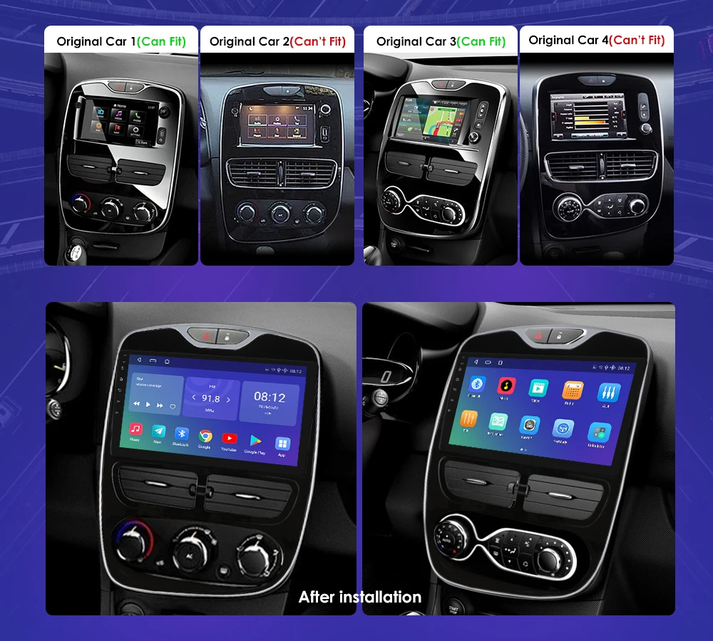 OctaCore 8G+128G AI Voice 2 Din Android Car Radio GPS for Renault Clio 4  2012-2016 Multimedia Navigation Carplay 2din AutoRadio - AliExpress