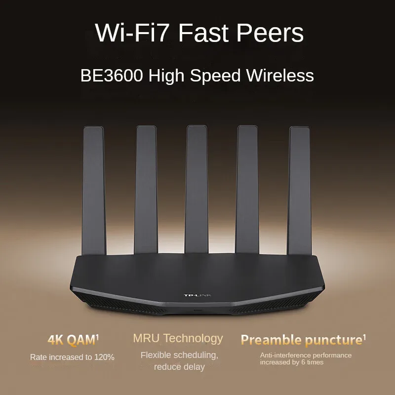 TP-LINK WiFi7 BE3600 MESH Router 2.5G Gigabit Ethernet 2 WAN