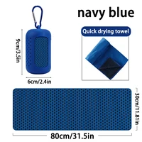 1PC Circular Silicone Wrapped Cold Towel Cooling Towel Quick Drying Microfiber Towels Beach Accessories Towel Sport Fitness 2