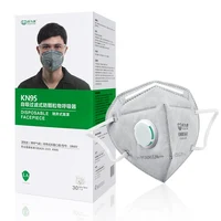 POWECOM KN95 Mask with Breathing Valve 6 Layer Protection Anti-dust Face Masks Reusable Mascarillas Activated Carbon Mouth Mask 2