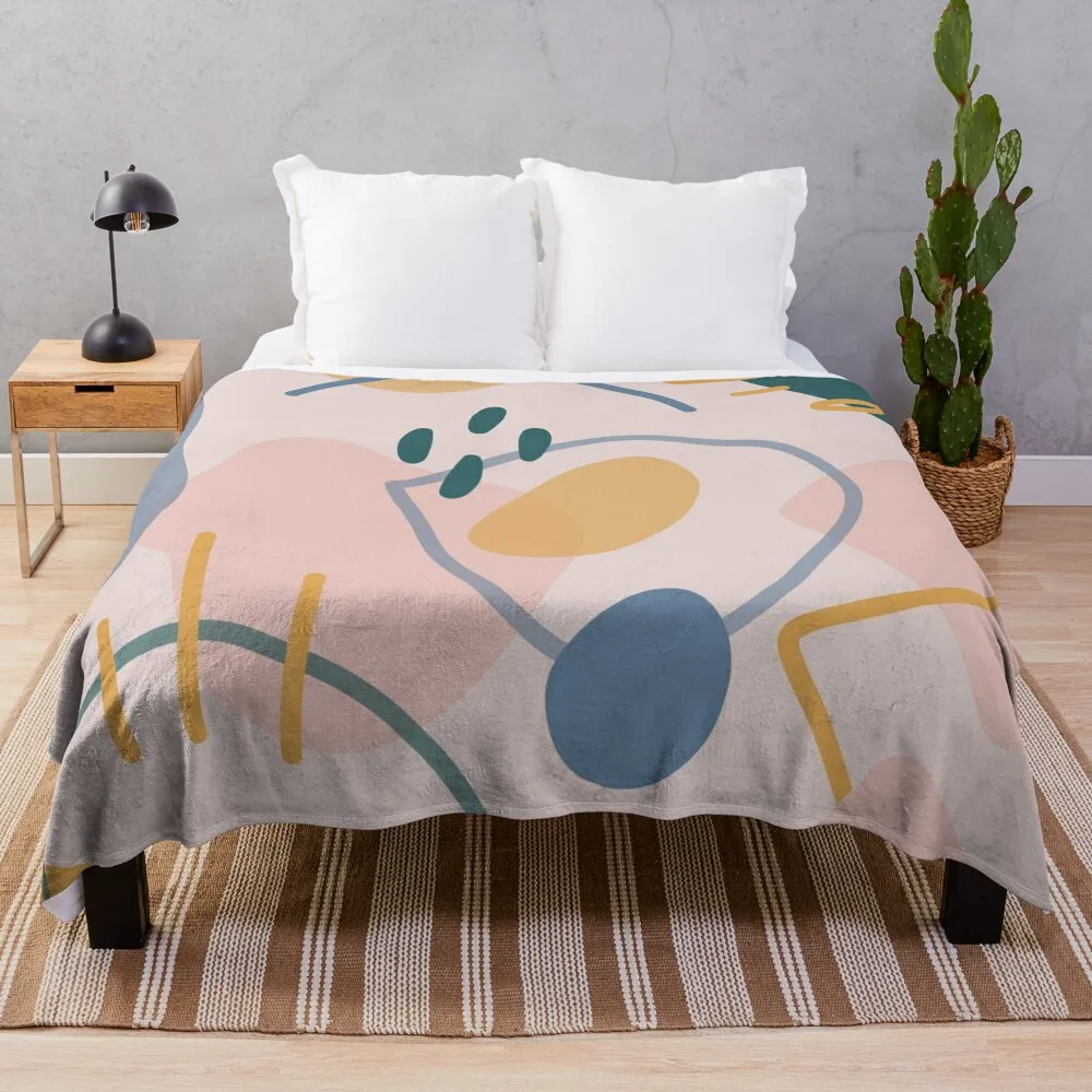 

Abstract Shapes Throw Blanket Baby Flannel Fabric Decorative Beds blankets ands Blankets