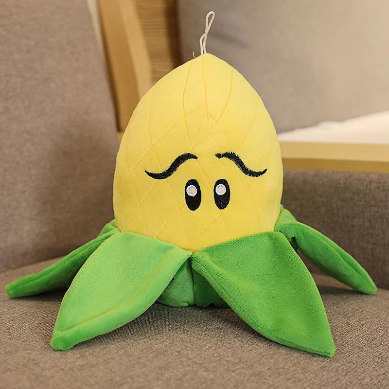 Plants vs Zombies knuffels: Zonnebloem, Walnoot, Erwtenkanon, Kersenbom, Aardappelmijn, Chomper. Pluche poppen, perfect als verjaardagscadeau._voghion.com