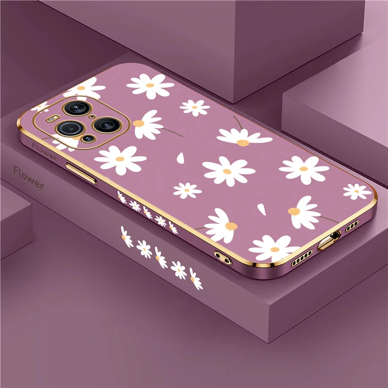 Luxury Flower Plating Silicone Soft Phone Case Cover