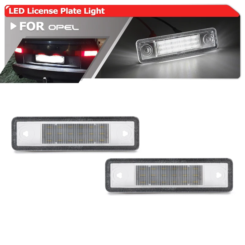 

Для Vauxhall Opel Astra G Vectra B Tigra Zafira A 90213642 1224143 SMD белые светодиодные с Canbus Освещение номерного знака Лампы для авто
