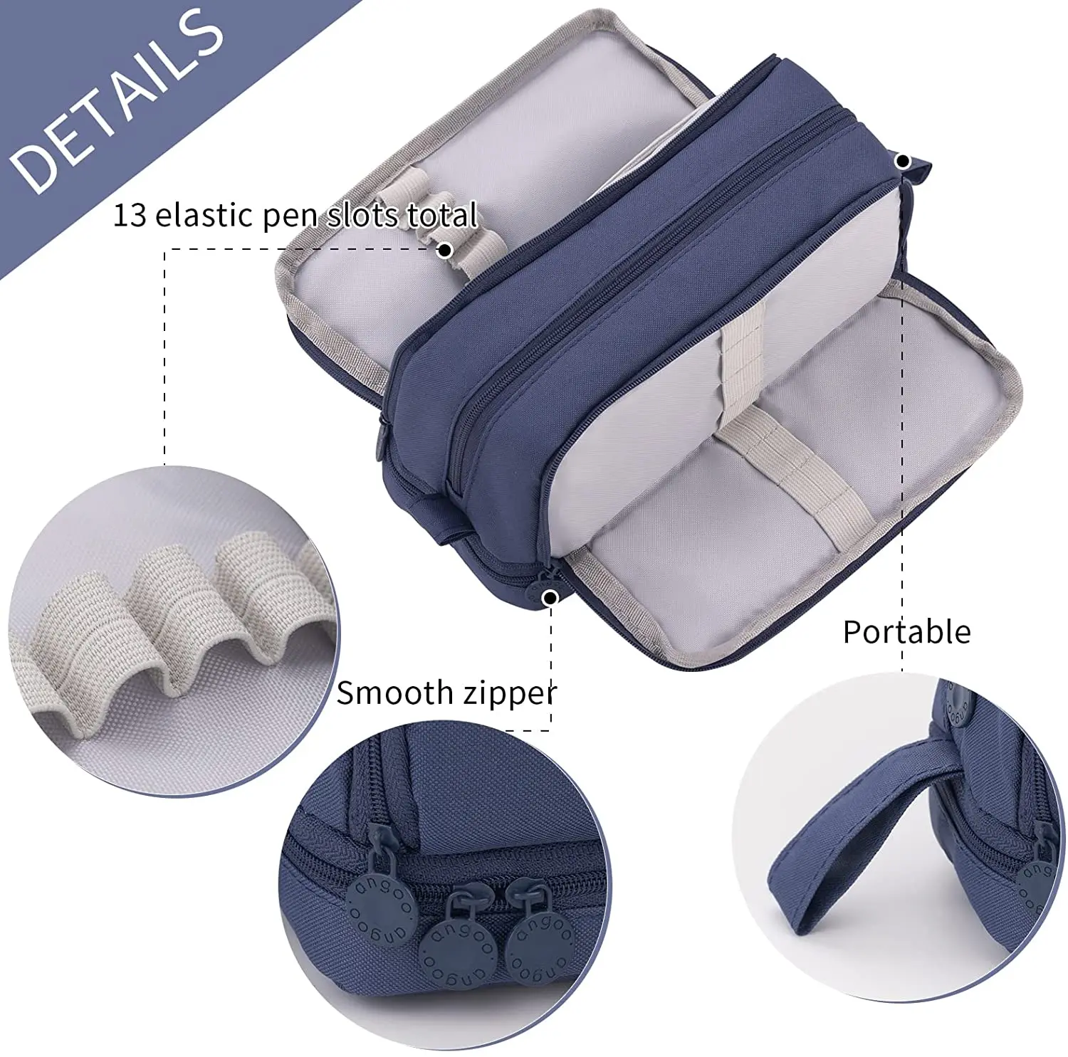JHTPSLR Aesthetic Pencil Pouch Large Foldable Pencil Case Double  Compartments Prism Aesthetic Pencil Pouch Waterproof Pencil Bag Stationery  Organizer
