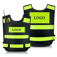 Custom Black Reflective Traffic Control Vest