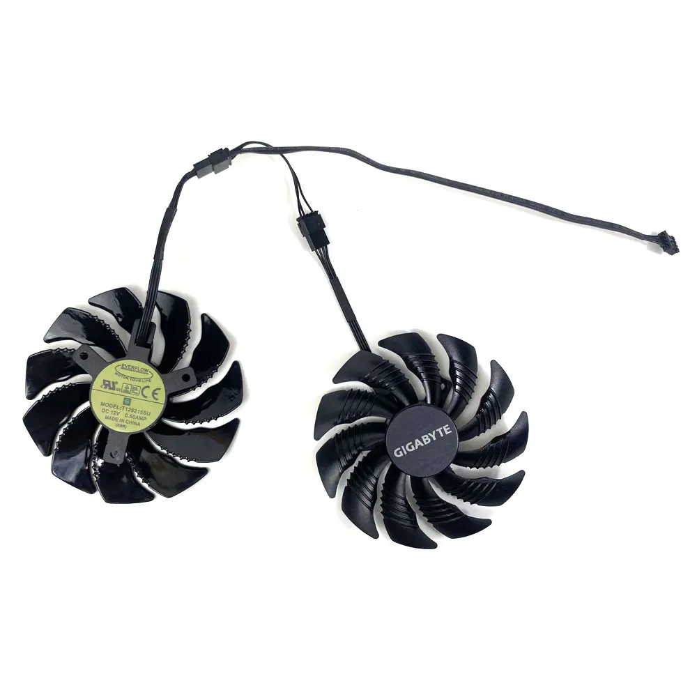 Ventiladores 4pin para Gigabyte Gtx 1050 1060 1070 ti Gv-rx570 580 Aorus rx 470 480 r9 380x 87 mm T129215su Pld09210s12hh - Imagem 3