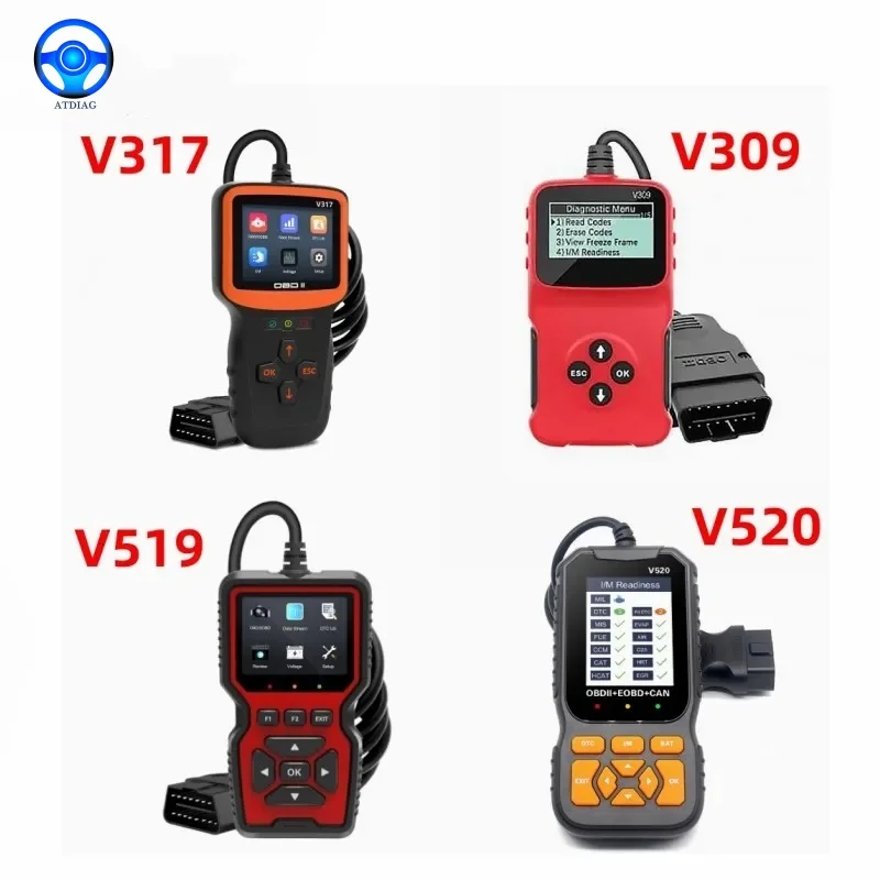 

V317/V520/V519/V309 Новый OBD2 сканер, профессиональная автомобильная система двигателя, автомобильный считыватель кодов DTC, автомобильный диагностический инструмент