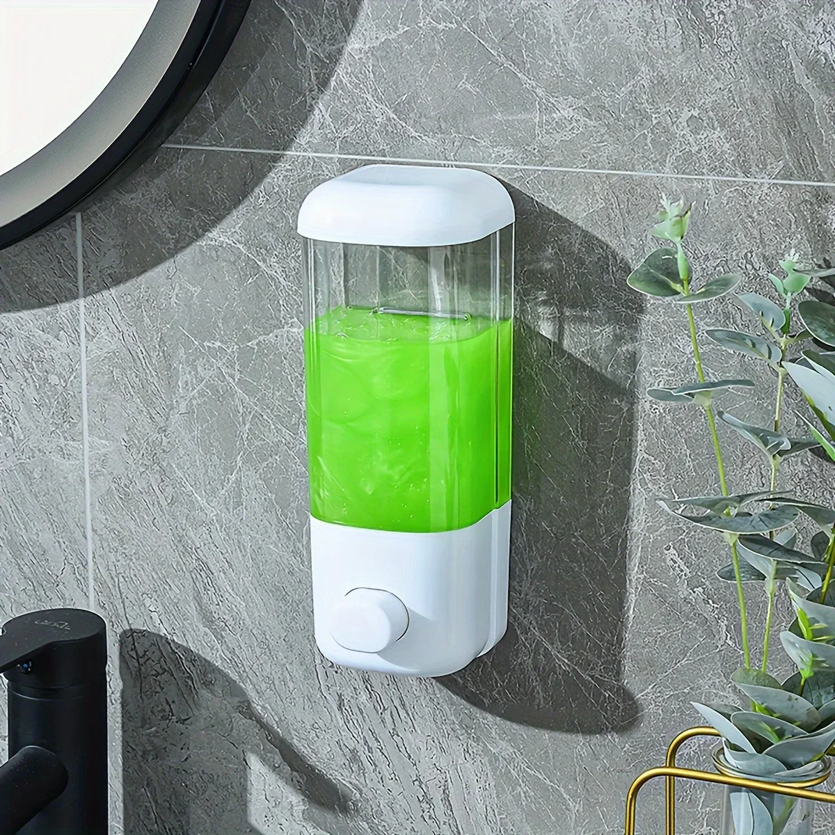 1pc-Shampoo and Lotion Easy-Press Bathroom Accessory Plastic Soap Dispenser for Kitchen Detergent
