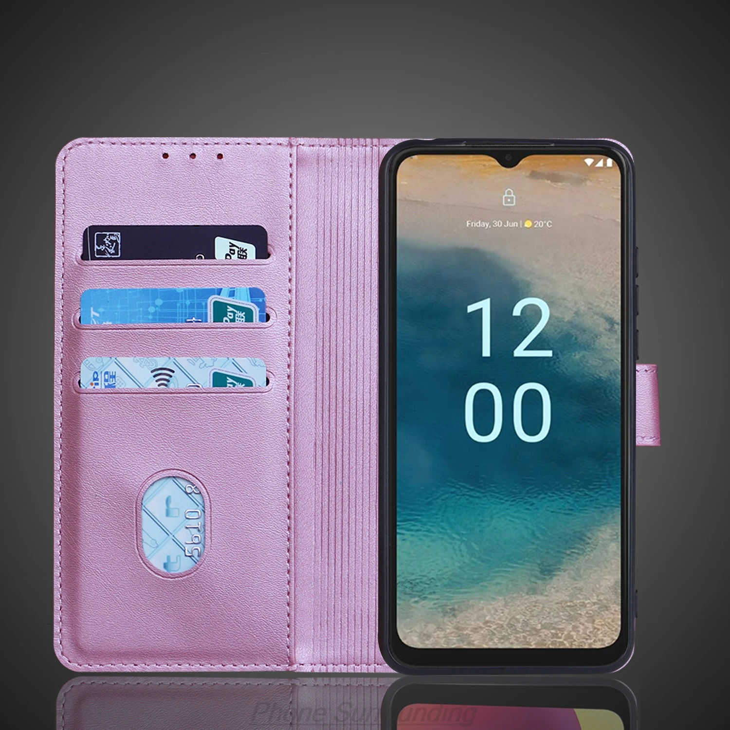 Elegant PU Leather Wallet Flip Cover with Card Holder for Nokia G22 – Protective Phone Case Holster