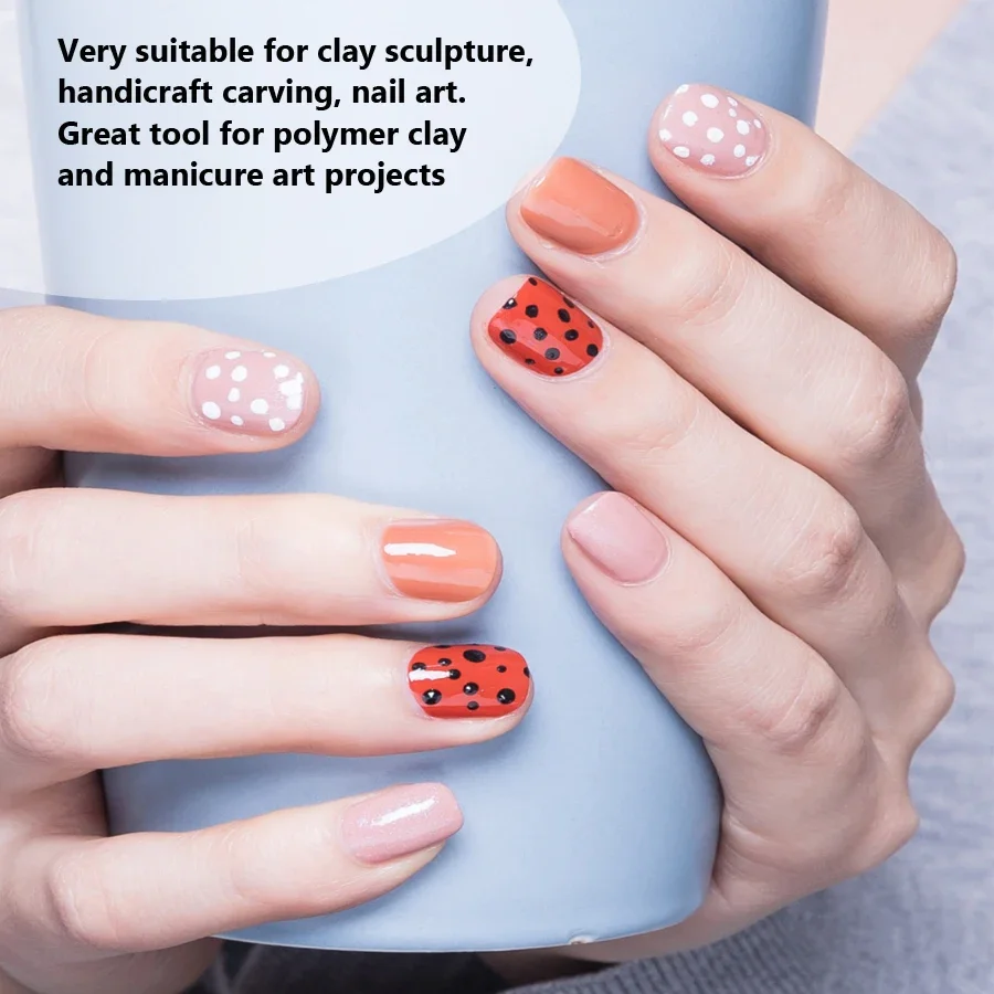 6 Sizes Circular Dotting Tools for Nail Art Multi-Functional Tool for Flowers Dots Clay Sculpting Embossing Pattern nail art tools,clay modelling tools