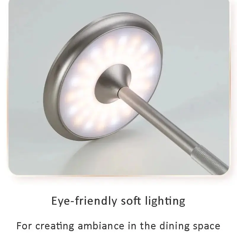 مصباح طاولة مزخرف بسيط لاسلكيًا، جو قابل للتعتيم ب...