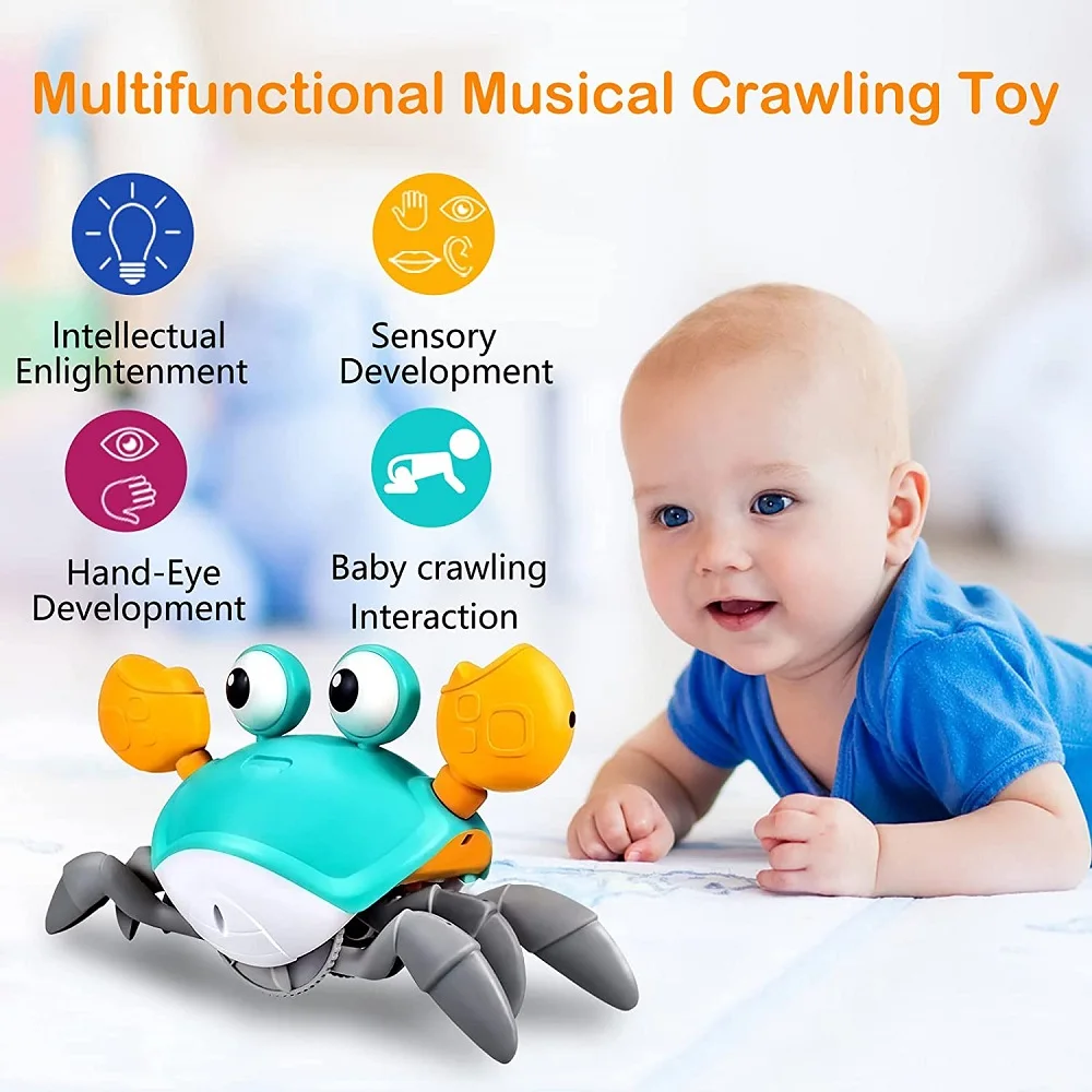 children's-sensing-escape-crab-automatic-obstacle-avoidance-rechargeable-electric-pet-music-toy-children's-learning-climbing-toy