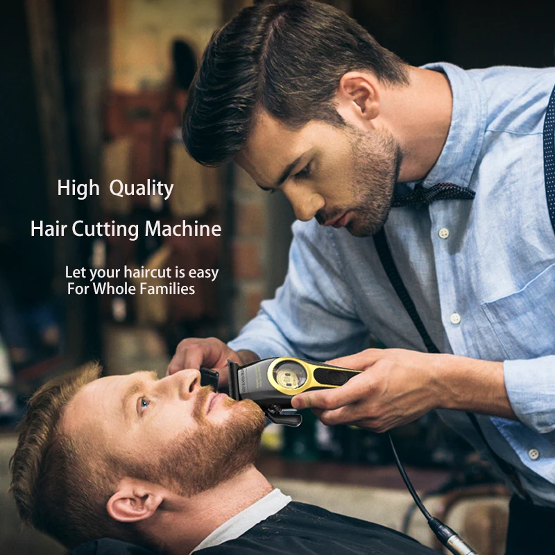 Hair trimmer Hair clipper Kemei KM-2373 Baber Professional Hair Clipper Hair Cutting Machine with Charging Base for Men Electric Trimmer Men Gift