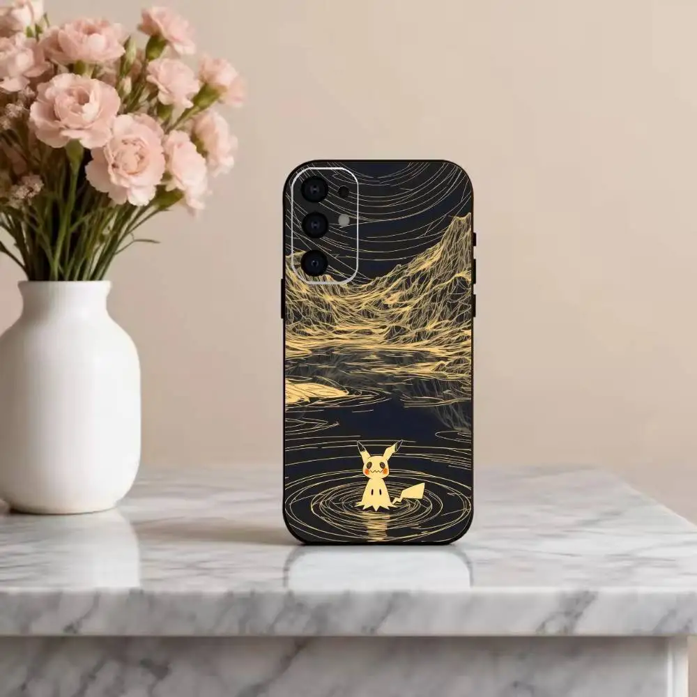 Cartoon Cute Mimikyu Phone Case - Black Cover