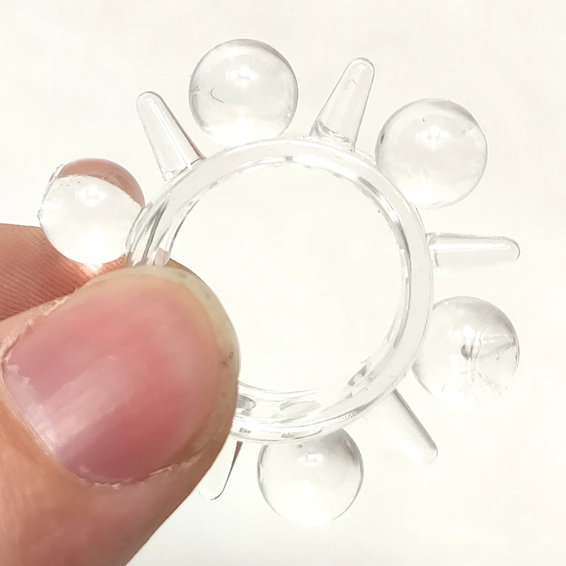 Il più nuovo anello di perline anello maschile ritardo eiaculazione ingrandimento del cazzo mini gabbia di castità non vibratore giocattoli del sesso per M_voghion.com