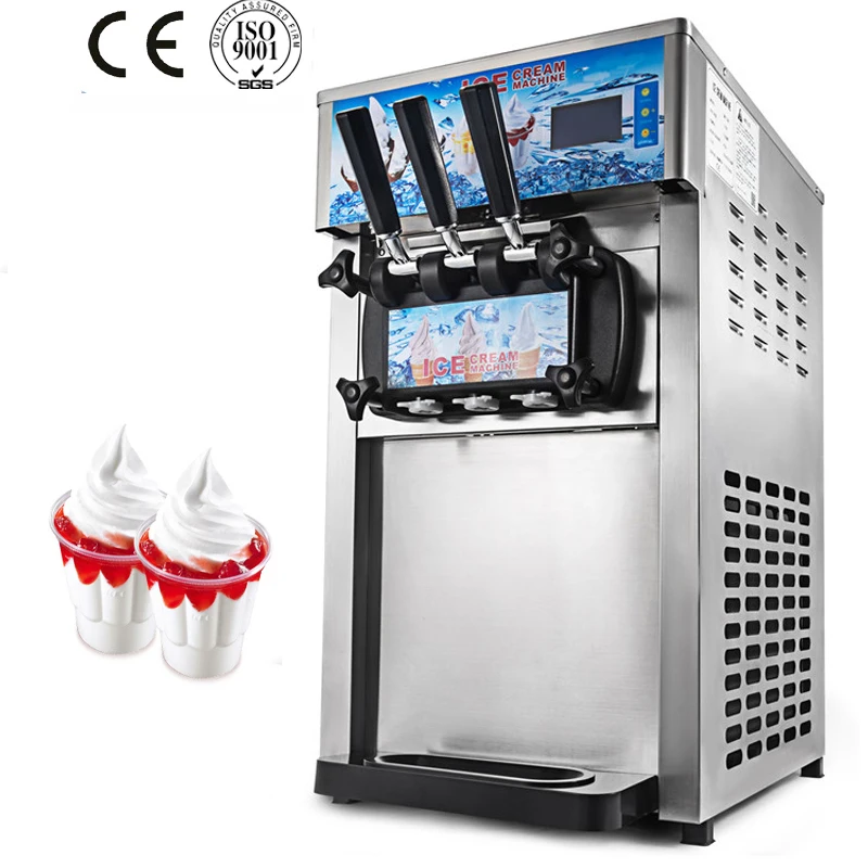 

Ice Crushers Shavers Commercial Soft Ice Cream Makers Machine Electric Ice Cream Vending Machine Stainless Steel Ice Cream
