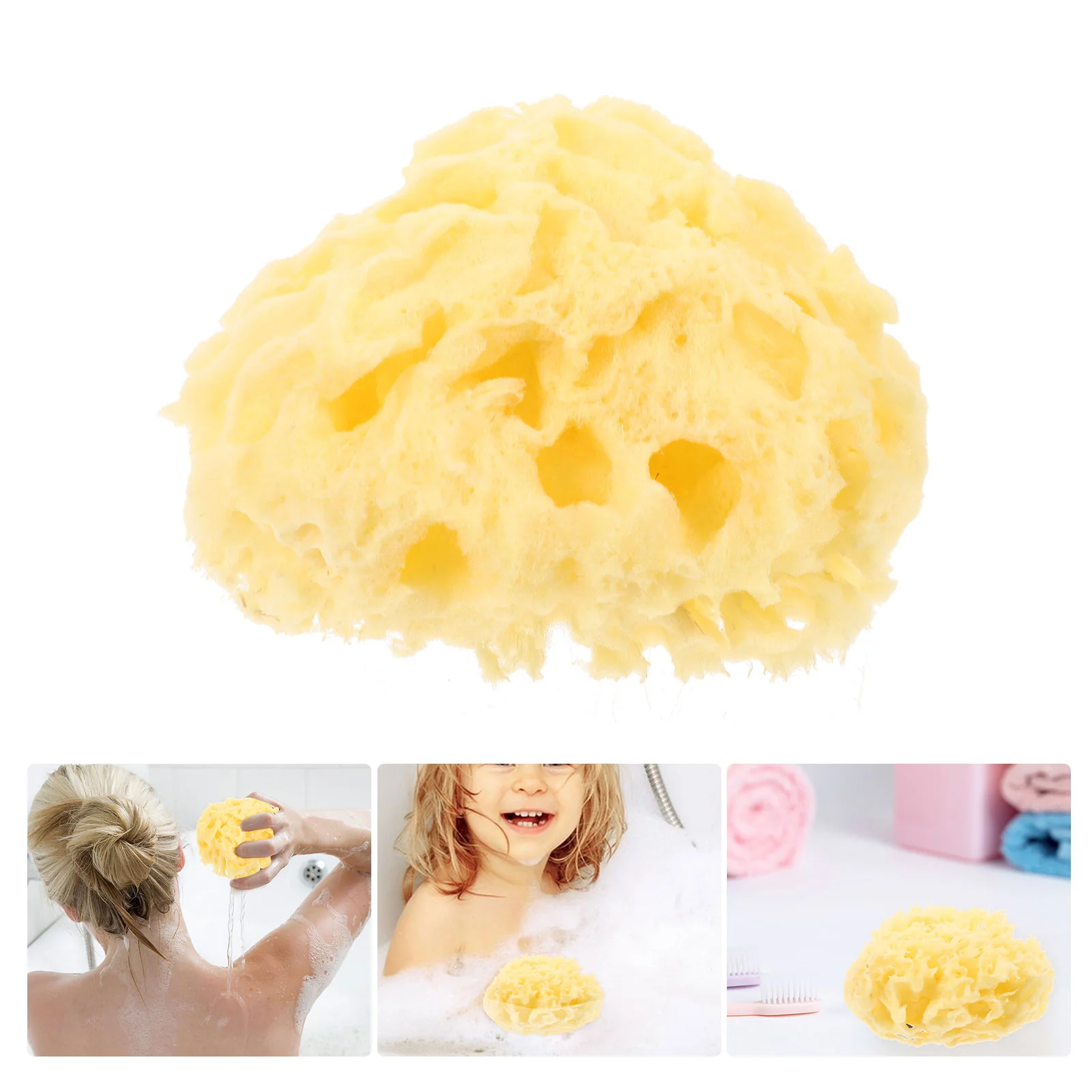 

Moisturizer Shower for Body Sponges Bathing Exfoliating Natural Flower Kids