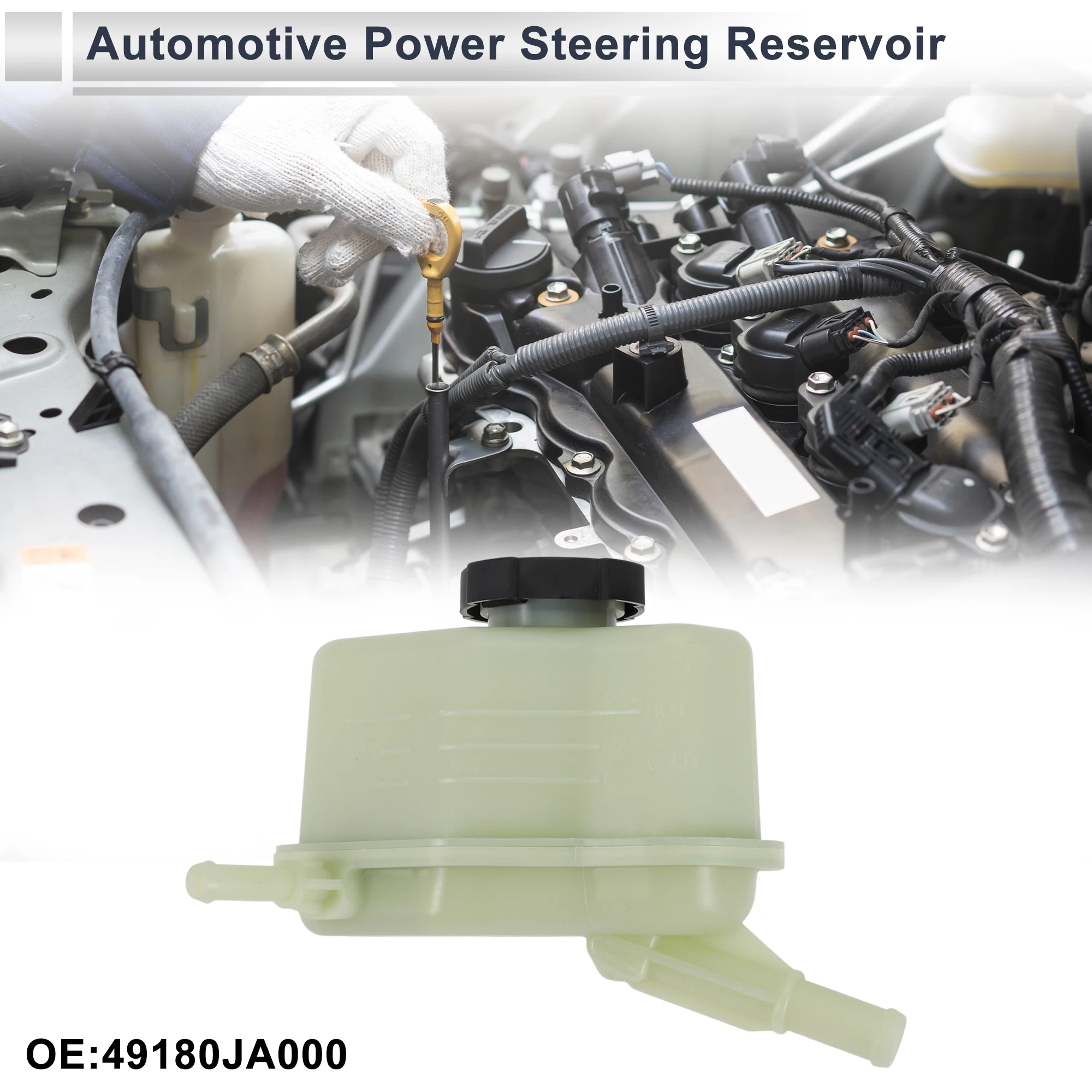 UXCELL Power Steering Reservoir for Nissan Altima 2007 2008 2009 2010 2011 2012 2013 No.49180JA000 Beige
