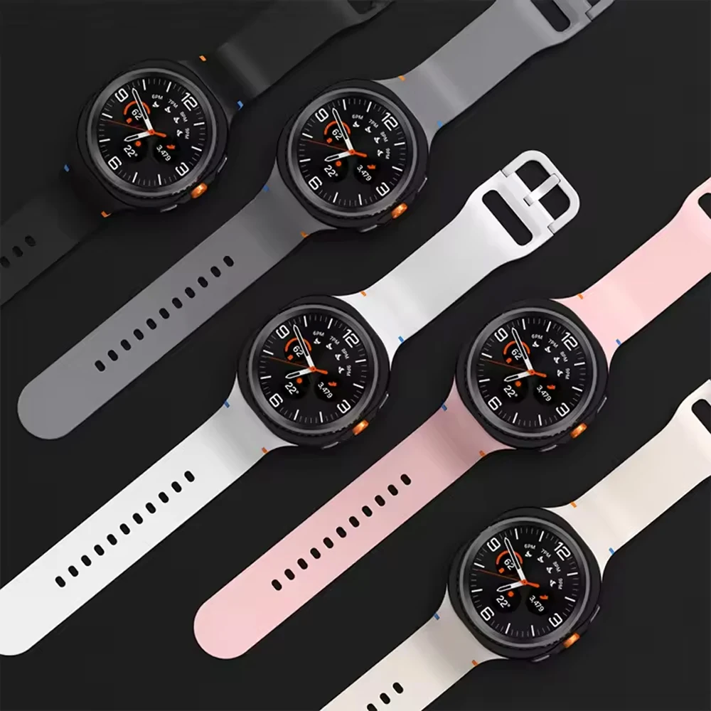 For Samsung Watch 8 Strap Original Silicone Soft Watchband Replacement Band No Gap Galaxy Watch 8 classic 40mm 44mm 46mm Correas