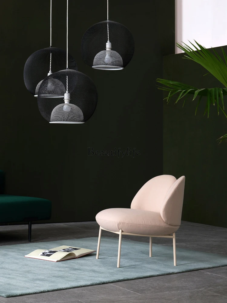 

Small round Neck Sofa Cosmetic Chair Pink Modern Minimalist Designer Creative Leisure Chair