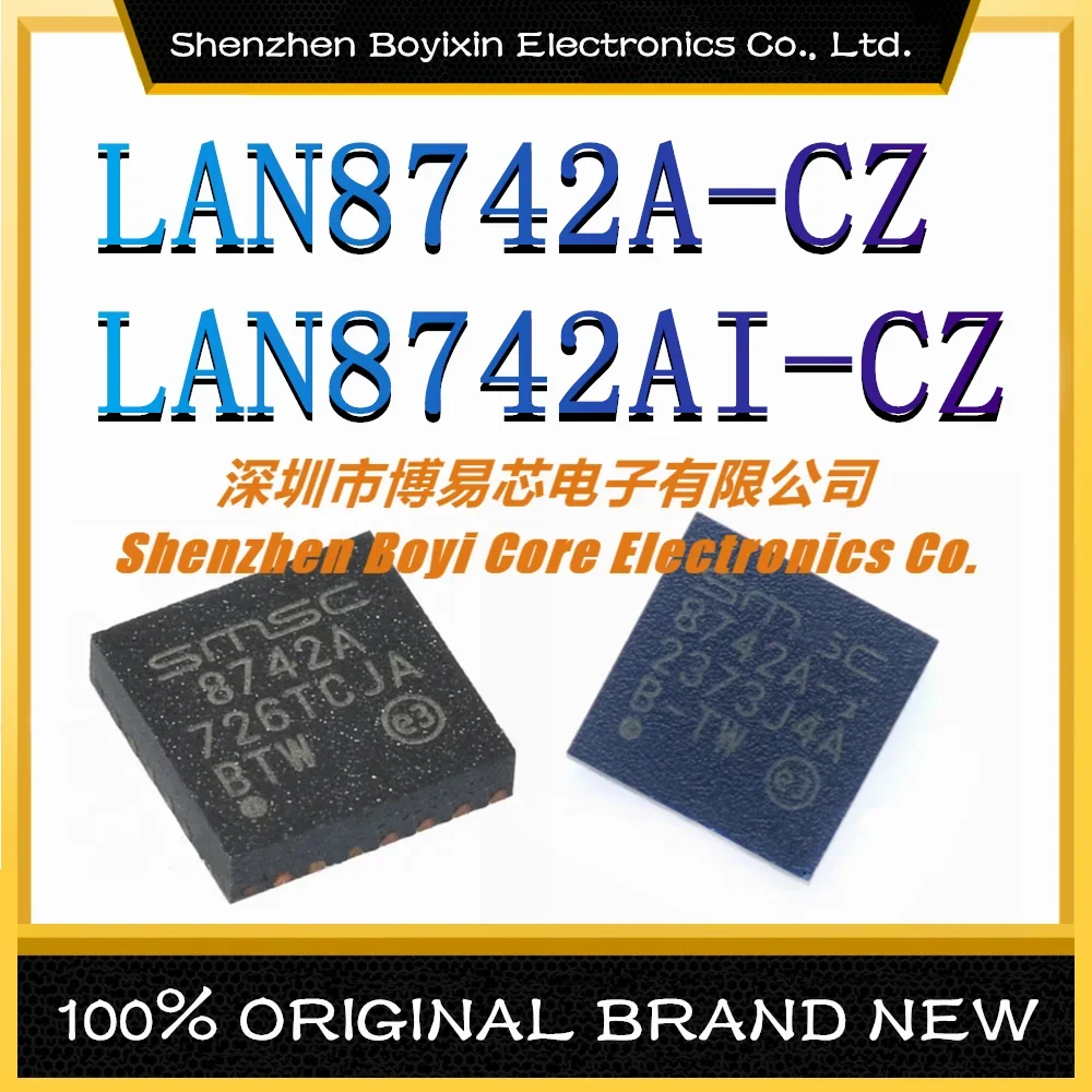 new lan8720a cp tr lan8700c aezg tr original and authentic transceiver ethernet chip LAN8742A-CZ LAN8742AI-CZ package：QFN-24 New Original Genuine Ethernet IC Chip