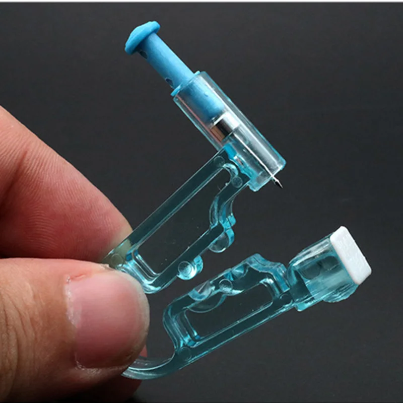 20PCS Blue Ear Piercing Gun Kit Asepsis Disposable Healthy Safety Nose Earring Piercer Tool Set Machine Kit Studs Body Jewelry body piercing kit