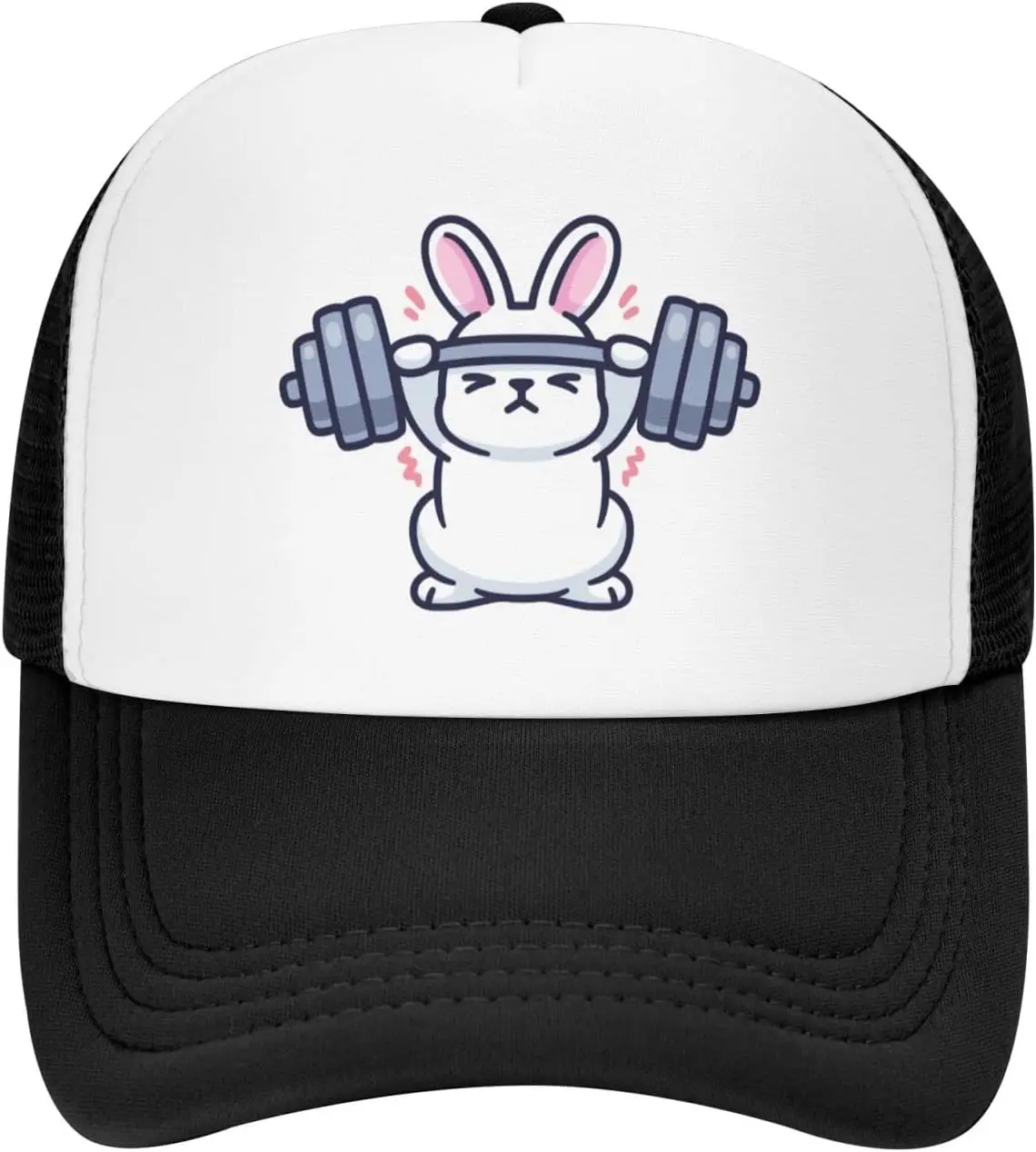 

Rabbit Gym Bunny Mesh Dad Hat Adjustable Washed Rabbit Gym Bunny Baseball Dad Cap Funny Distressed Ball Trucker Cap