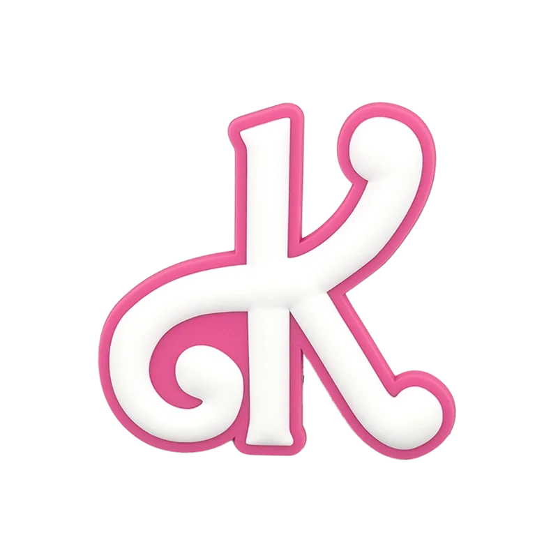 1pcs Pink White Roman Alphabet Charms For Beach Bag Accessories Latin Alphabet Beach Tote Bag Accessories