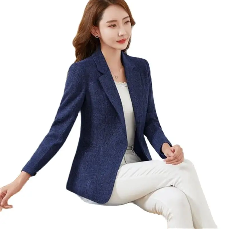

Women Blazer Femme Ladies Blazers Americana Mujer Hot Sale Spring Tweed Hot Sale Fall Spring Suits Autumn Tops