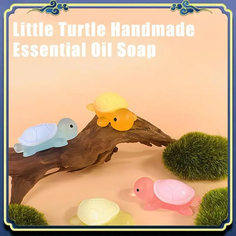 Little Turtle Handmade Essential Oil Soap 4 Pieces Ofcute Little Turtle Moisturizing Soap Children's Cleansing Bath