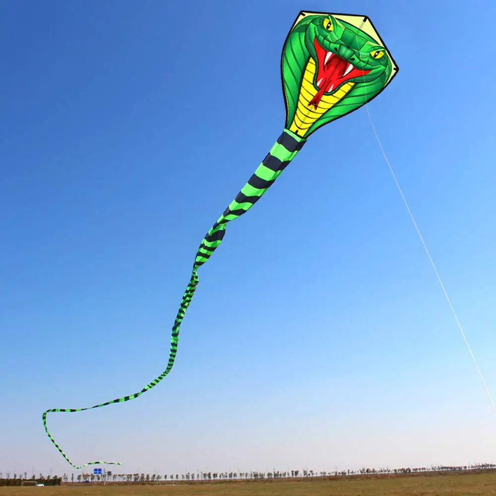 Large 8/15m Snake /Power Cobra  Kite Animal Wind Kites Outdoor Fun For Children Adults With Hand Line Factory Wholesale 2