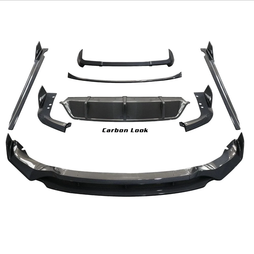 

Glossy Black & carbon Fiber look body kit front bumper rear bumper diffuser side skirts spoiler front lip for BMW X5 G05